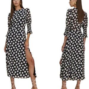 NWT Reformation Carolena Dress Polka Dots 8